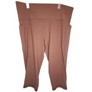 ATHLETA (Color Rose) Salutation Stash Pocket II Capri (Size 3X) Workout Leggings